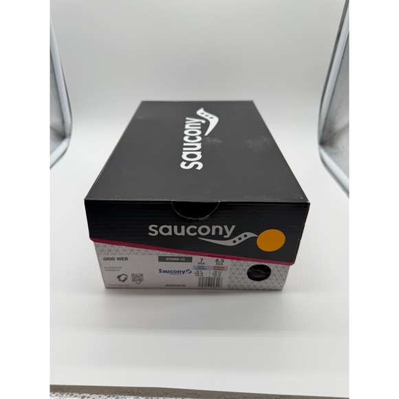 Men's Saucony Grid Web S70466-10 Black Blue Running Shoes Size 7 - Picture 9 of 10